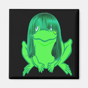 petit aimant de perruque de la grenouille verte