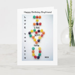 Petit ami Carte d'anniversaire Lots Jelly Tots