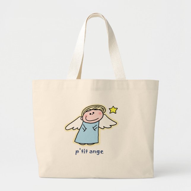Petit Ange (little angel in French) Large Tote Bag (Front)