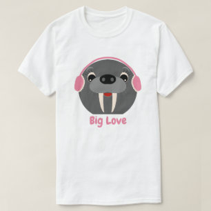 Petit animal 'Big Love' Walrus T-shirt