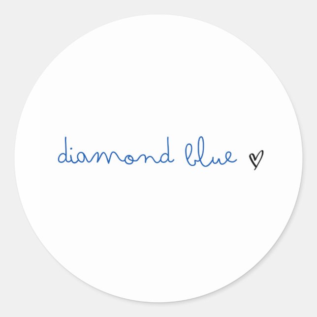 petit autocollant bleu diamant (Devant)