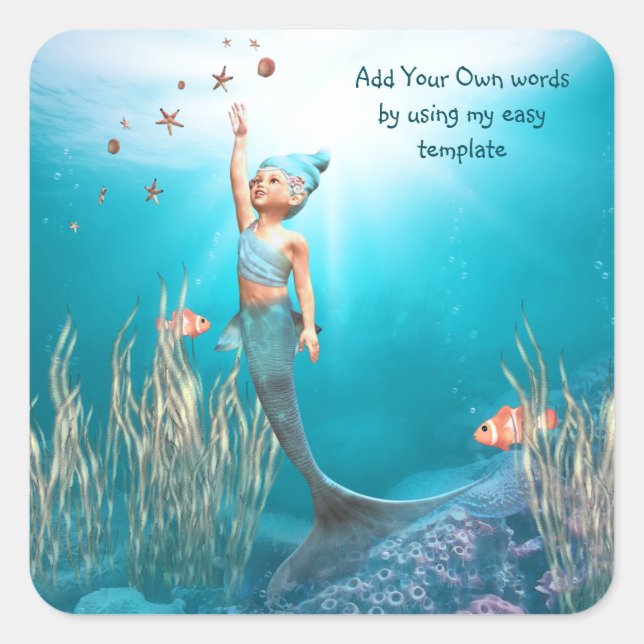 petit autocollant Mermaid 1 (Devant)