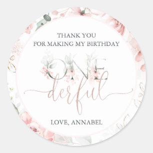 Petit Autocollant rond Mlle Onederful