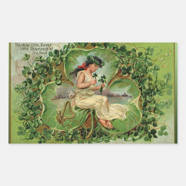 Petit Autocollant Shamrock doux (Devant)