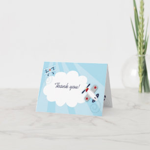 Petit Aviator Boy Merci Note Taille de la carte