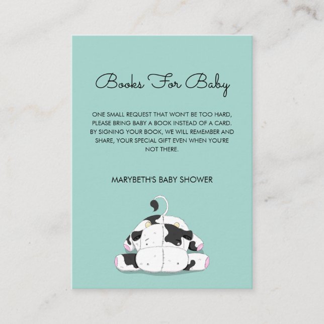 Petit Baby shower À Vache Apportez Une Carte De De (Devant)