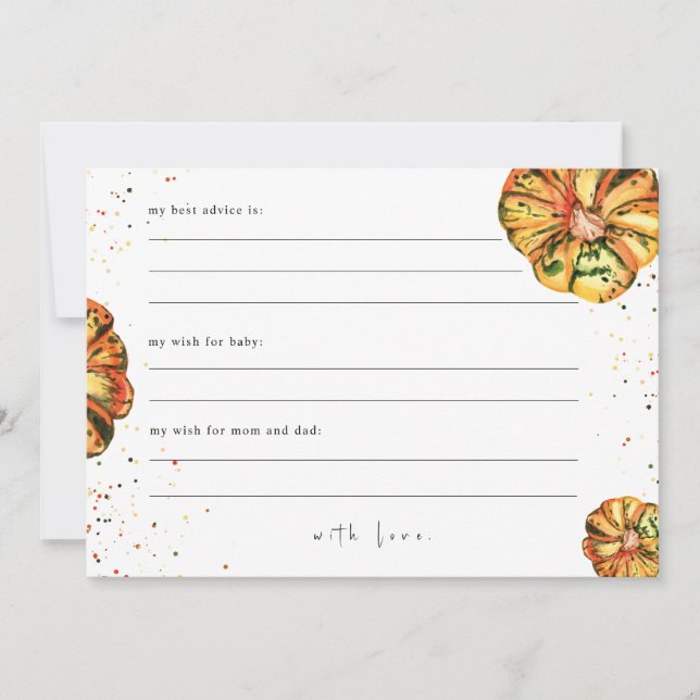 Petit Baby shower citrouille Conseils Invitation (Devant)