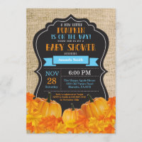 Petit Baby shower Citrouille Invitation Carte Burl