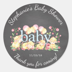 Petit Baby shower d'agneau doux Favoriser Sticker