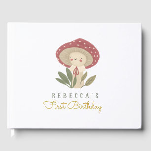 Petit Baby shower de champignons Livre d'invité