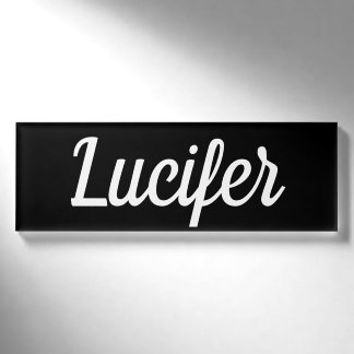 Petit badge nominatif magnétique rectangulaire de
