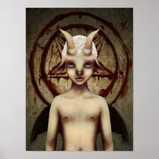 PETIT BAPHOMET Poster d'art en bas