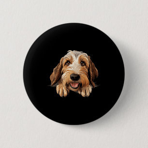 Petit Basset Griffon Vendeen Dog Mom Dad Peeking 2 Inch Round Button