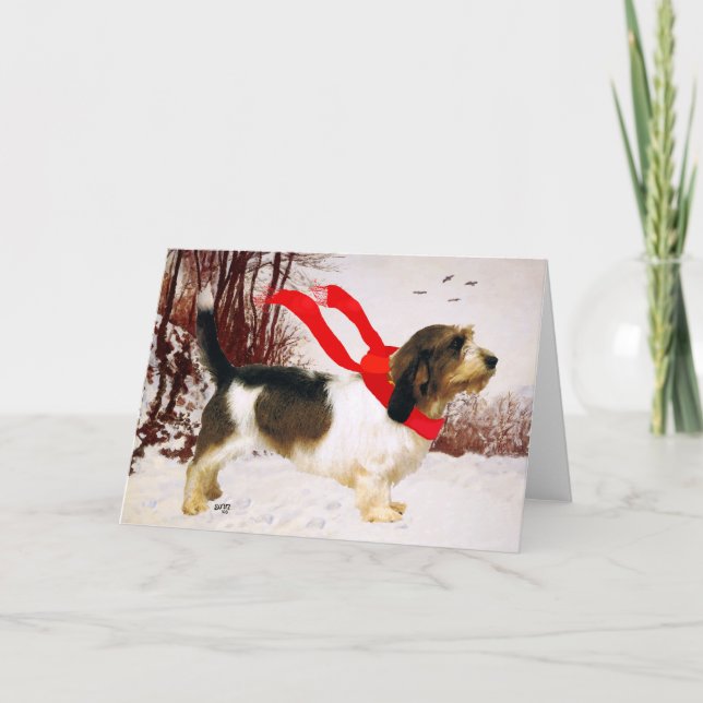 Petit Basset Griffon Vendeen Holiday Card (Front)