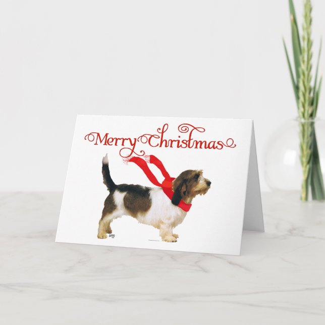 Petit Basset Griffon Vendeen Holiday Card (Front)