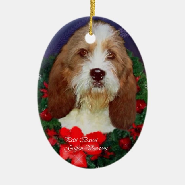 Petit Basset Griffon Vendeen Ornement de Noël (Devant)