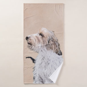 Petit Basset Griffon Vendéen Painting - Dog Art Bath Towel Set