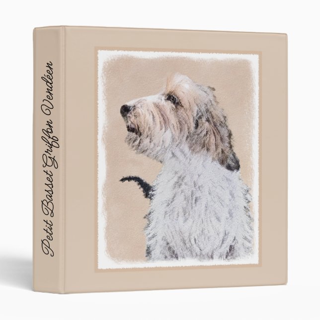 Petit Basset Griffon Vendéen Painting - Dog Art Bi Binder (Front/Spine)