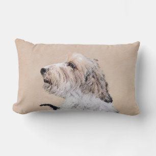 Petit Basset Griffon Vendéen Painting - Dog Art Lumbar Pillow