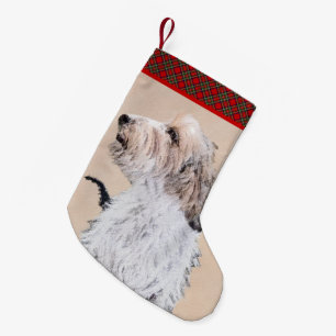Petit Basset Griffon Vendéen Painting - Dog Art Small Christmas Stocking
