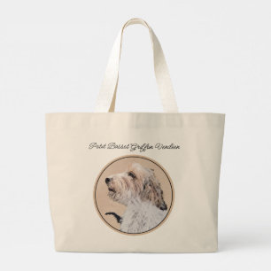 Petit Basset Griffon Vendéen Painting PBGV Dog Art Large Tote Bag