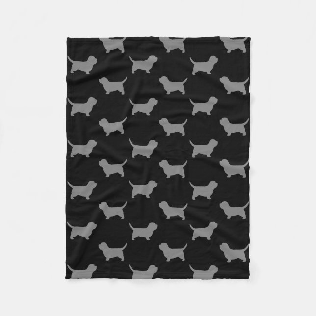 Petit Basset Griffon Vendeen Silhouettes PBGVs Fleece Blanket (Front)