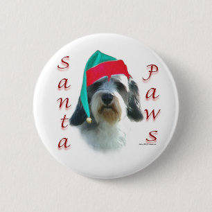 Petit Basset Griffon Venden Santa Paws 2 Inch Round Button