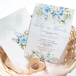 Petit bébé en fleurs baby shower invitation
