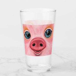 Petit bébé en verre de porc sourire - drôle