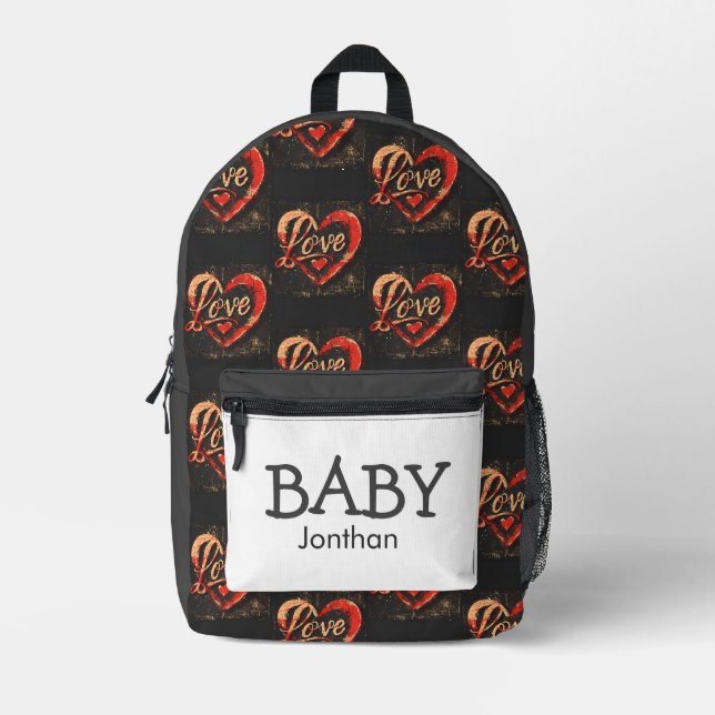 Petit Bébé thème Coeur sac imprimé (Recto)
