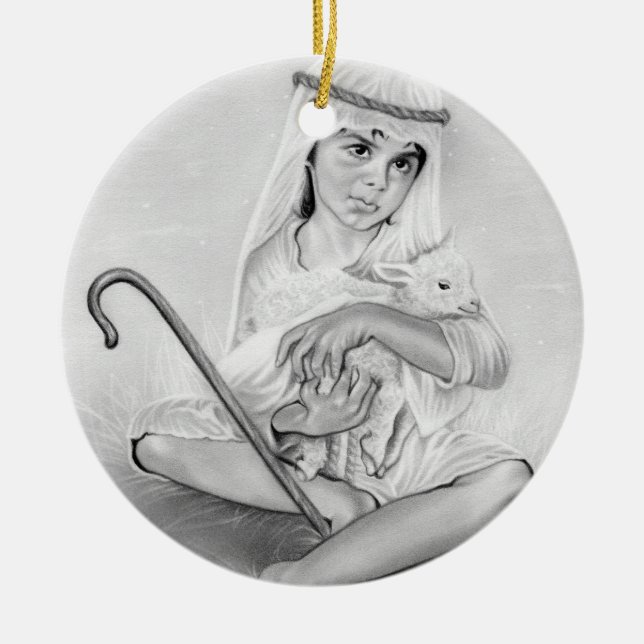 Petit Berger Garçon Ornement de Noël (Devant)