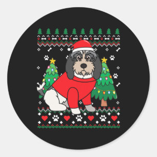Petit Bet Griffon Vendeen Christmas Ornament Tree  Classic Round Sticker