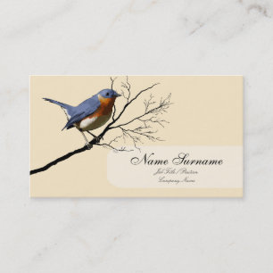 Petit bleu d'oiseau, modèle de carte de visite