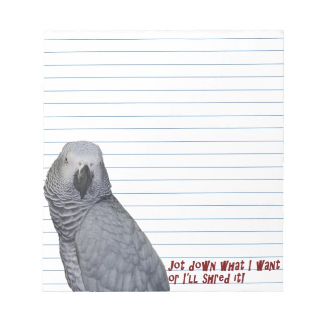 Petit Bloc-notes en gris d'Afrique (Devant)