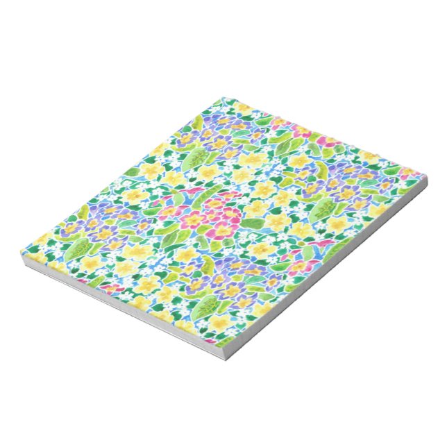 Petit Bloc-notes ou Jotter, Joli Motif Primroses (Tourné)