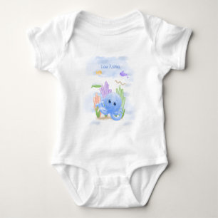 Petit body bébé poulpe bleu