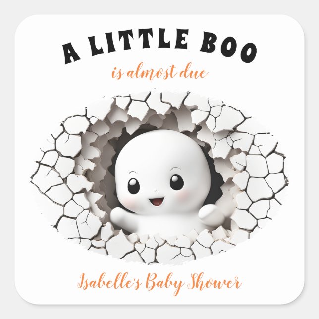 Petit Boo Est Presque Due Sticker Baby shower Fant (Devant)