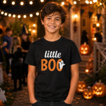 Petit Boo Orange Halloween Famille T-shirt assorti