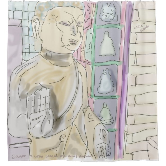 Petit bouddha rideau de douche par R. Leah OShell (Devant)