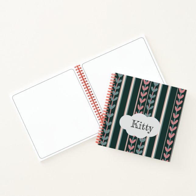 Petit cahier de croquis avec art floral (Intérieur)