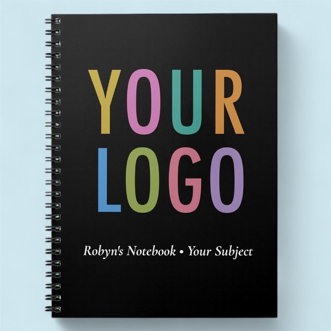 Petit cahier personnalisé avec logo d'entreprise p (MISOOK Small Black Notebook with Logo)