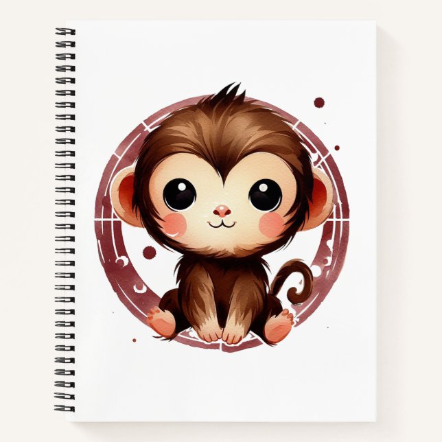 Petit cahier spirale singe (Devant)