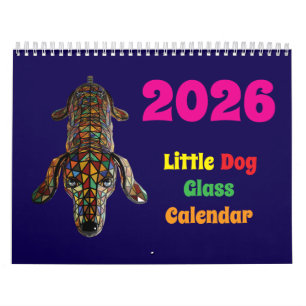 Petit calendrier en verre de chien