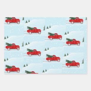 Petit Camion rouge amoureux emballage cadeau