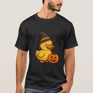 Petit canard dans le T-shirt masculin d'Halloween