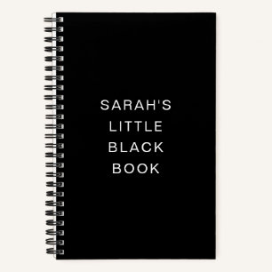 Petit Carnet de livre noir personnalisé