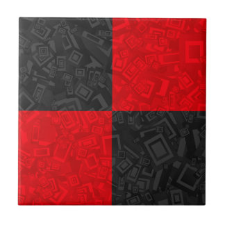 Petit carreau de céramique de motif Checkered noir