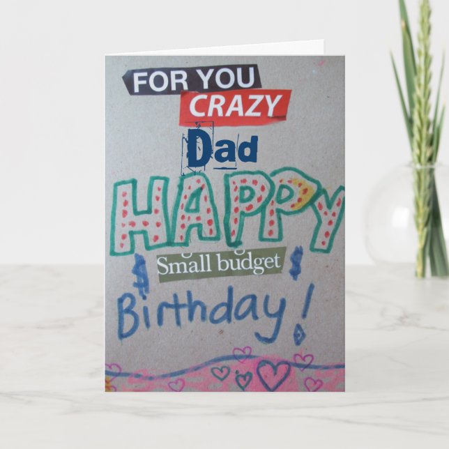 Petit carte customisée par papa heureux (Devant)