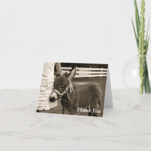 Petit carte de remerciements de Burro