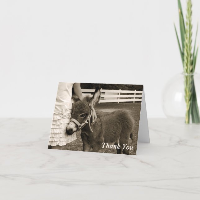 Petit carte de remerciements de Burro (Devant)